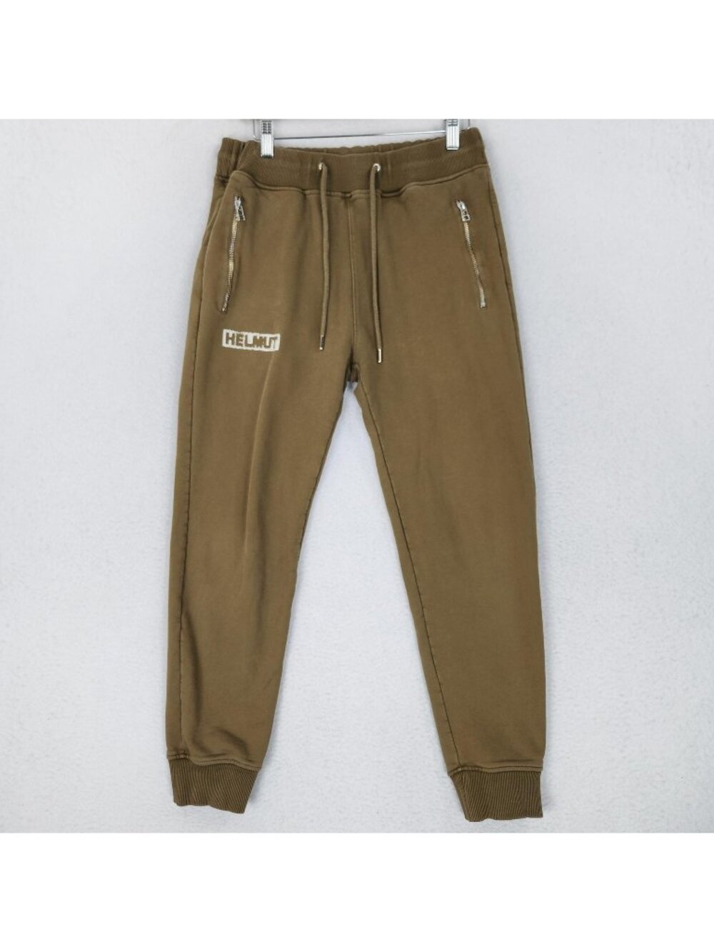 Helmut Lang Sweatpants Mens Small Green Brown Military Jogger Sweatpants Casual